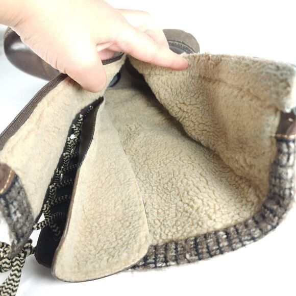 Spring Step Women's Ababi EU38 US7,5 Brown Leather Knitted lined winter Boots - Picture 12 of 15